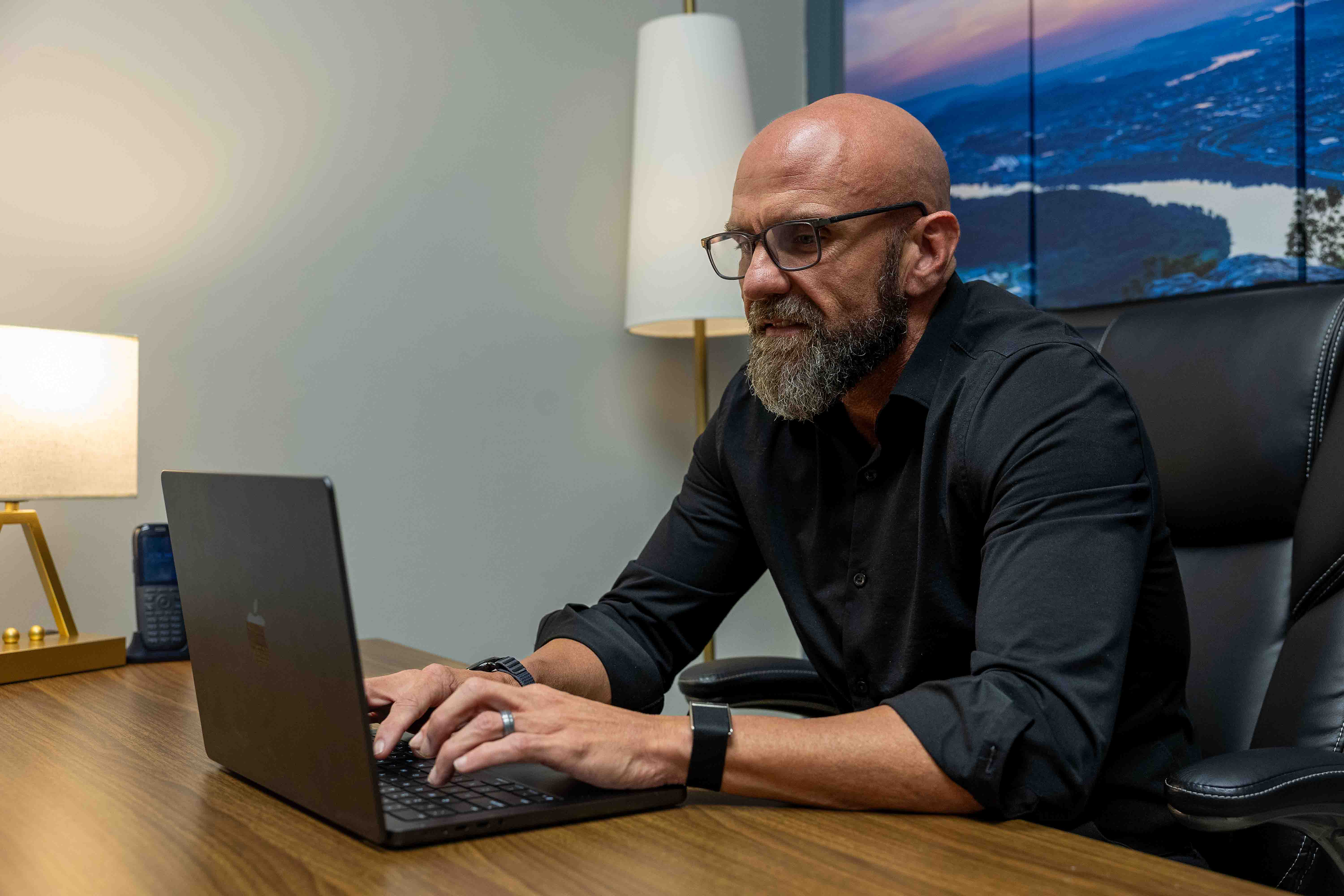 Josh Porter, PA-C in his office